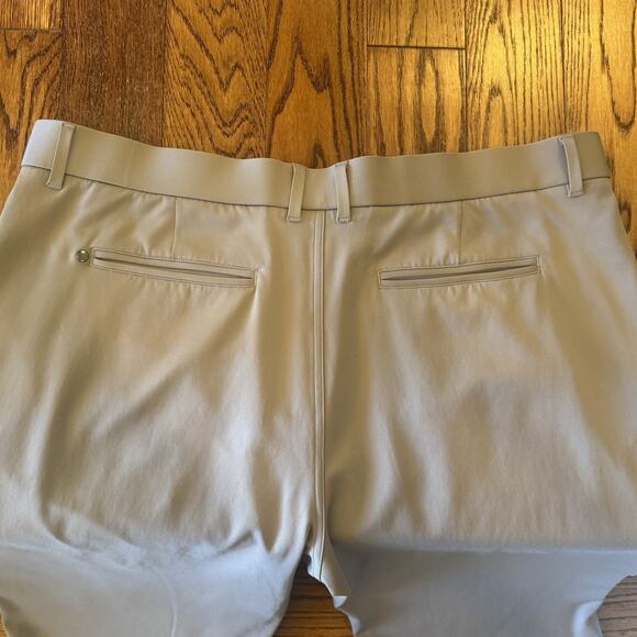 Greyson Sequoia Knit Trouser Mens 38 x 32 Khaki Beige Golf Performance Pants - Picture 6 of 14